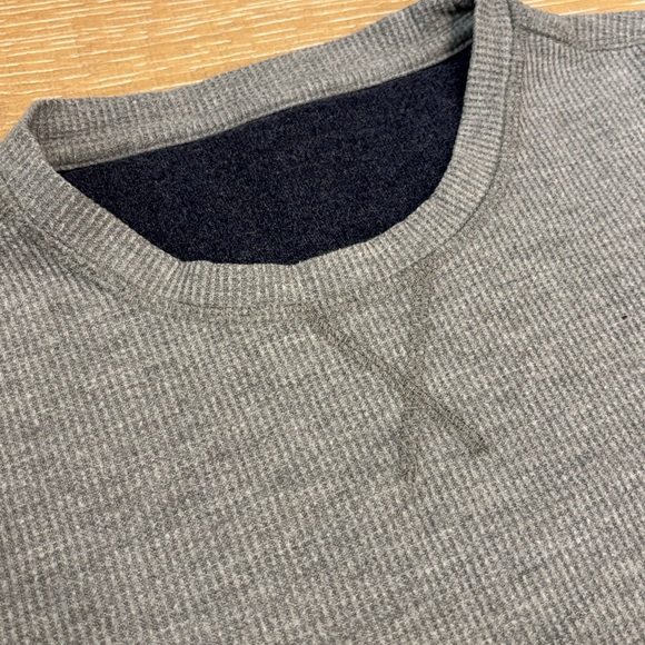 Eddie Bauer Men's Grey Waffle Knit Thermal Long Sleeve Shirt - Size M - Picture 3 of 8